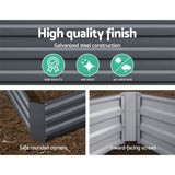 Home & Garden > Garden Beds - Green Fingers Garden Bed 210x90cm Planter Box Raised Container Galvanised Steel - Garden Yard