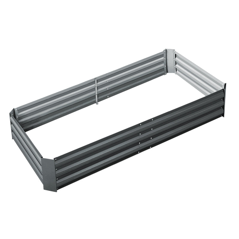 Home & Garden > Garden Beds - Green Fingers Garden Bed 210x90cm Planter Box Raised Container Galvanised Steel - Garden Yard