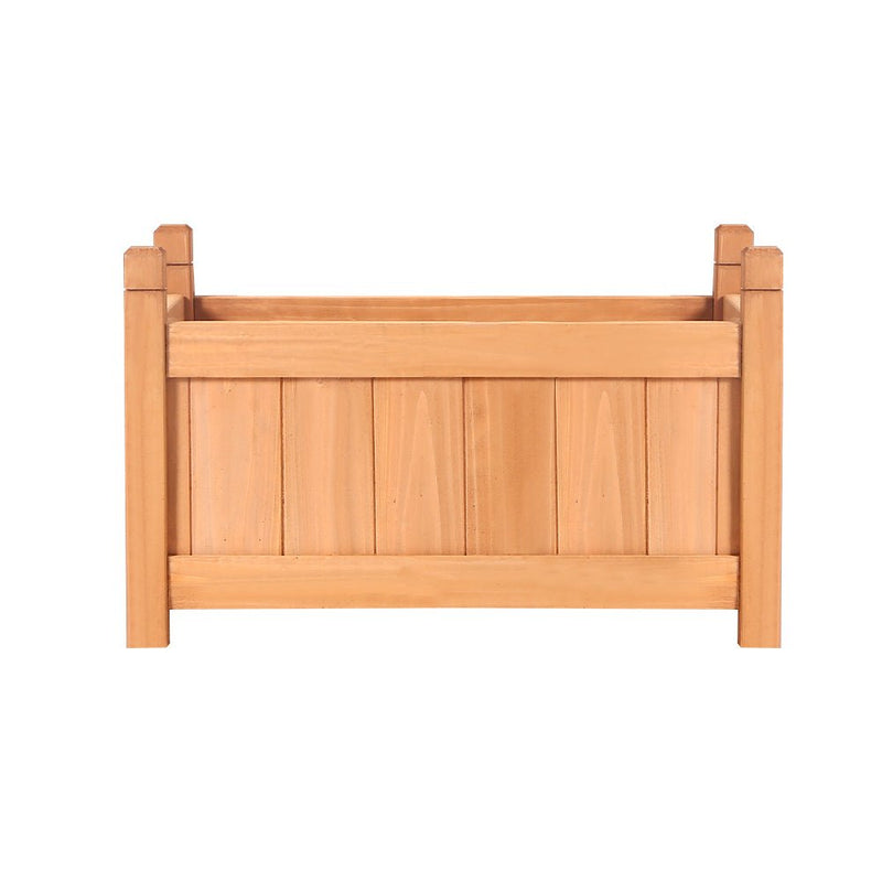 Home & Garden > Garden Beds - Green Fingers Garden Bed 60x30x33cm Wooden Planter Box Raised Container Growing - Garden Yard