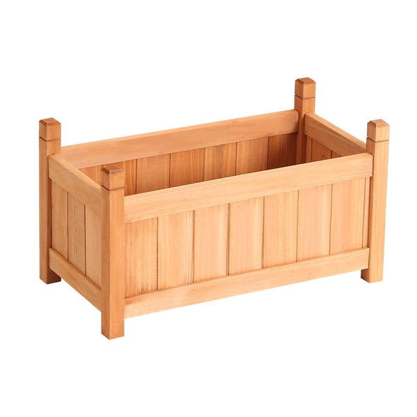 Home & Garden > Garden Beds - Green Fingers Garden Bed 60x30x33cm Wooden Planter Box Raised Container Growing - Garden Yard