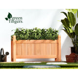 Home & Garden > Garden Beds - Green Fingers Garden Bed 60x30x33cm Wooden Planter Box Raised Container Growing - Garden Yard