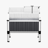 Home & Garden > Garden Beds - Green Fingers Garden Bed 80x49x74cm Greenhouse Planter Box Raised Galvanised Herb - Garden Yard