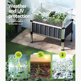 Home & Garden > Garden Beds - Green Fingers Garden Bed 80x49x74cm Greenhouse Planter Box Raised Galvanised Herb - Garden Yard