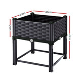 Home & Garden > Garden Beds - Green Fingers Garden Bed Planter Box, 40 x 40 x 23cm Elevated Raised Beds for Vegetables, Flowers & Herbs - Garden Yard