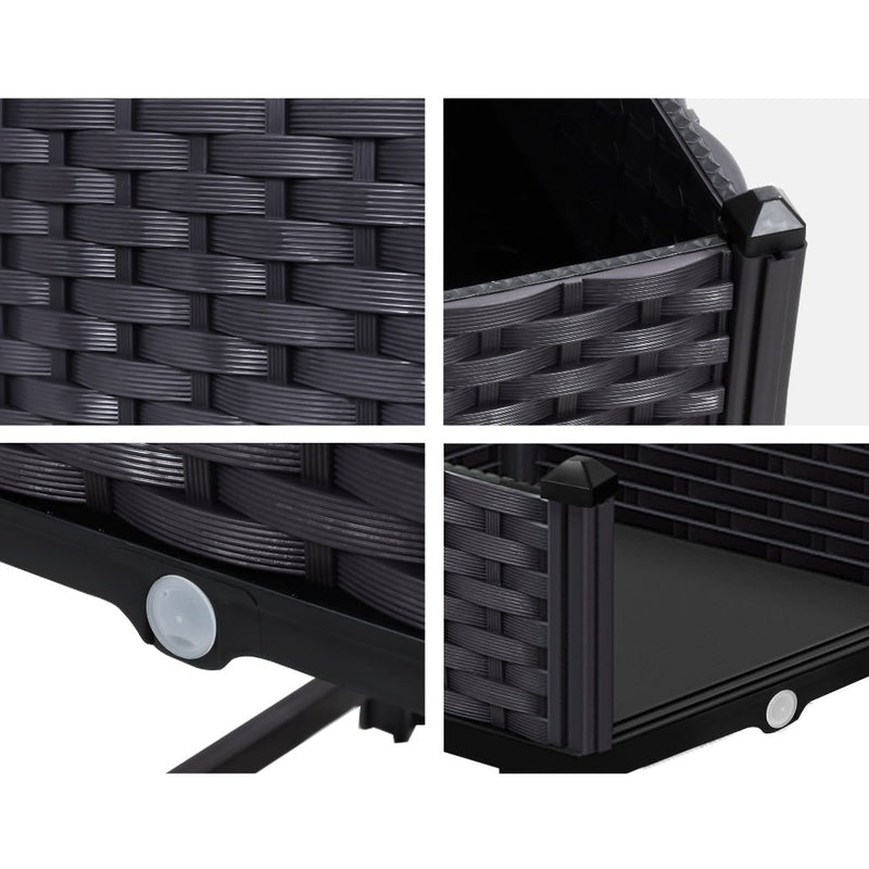 Home & Garden > Garden Beds - Green Fingers Garden Bed Planter Box, 40 x 40 x 23cm Elevated Raised Beds for Vegetables, Flowers & Herbs - Garden Yard