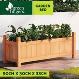 Home & Garden > Garden Beds - Greenfingers Wooden Garden Bed 90x30x33cm Raised Garden Planter Box for Flowers, Vegetables & Storage - Garden Yard