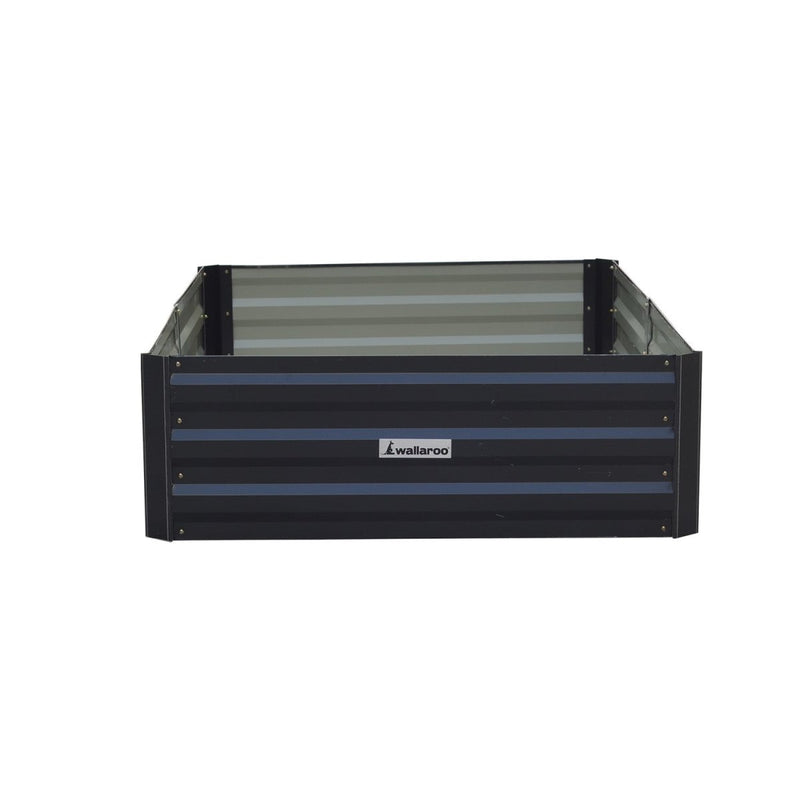 Home & Garden > Garden Beds - Wallaroo 150 x 90 x 30cm Galvanized Steel Garden Bed - Black - Garden Yard