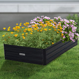 Home & Garden > Garden Beds - Wallaroo 150 x 90 x 30cm Galvanized Steel Garden Bed - Black - Garden Yard