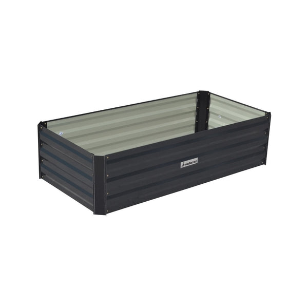 Home & Garden > Garden Beds - Wallaroo Garden Bed 120 x 60 x 30cm Galvanized Steel - Black - Garden Yard