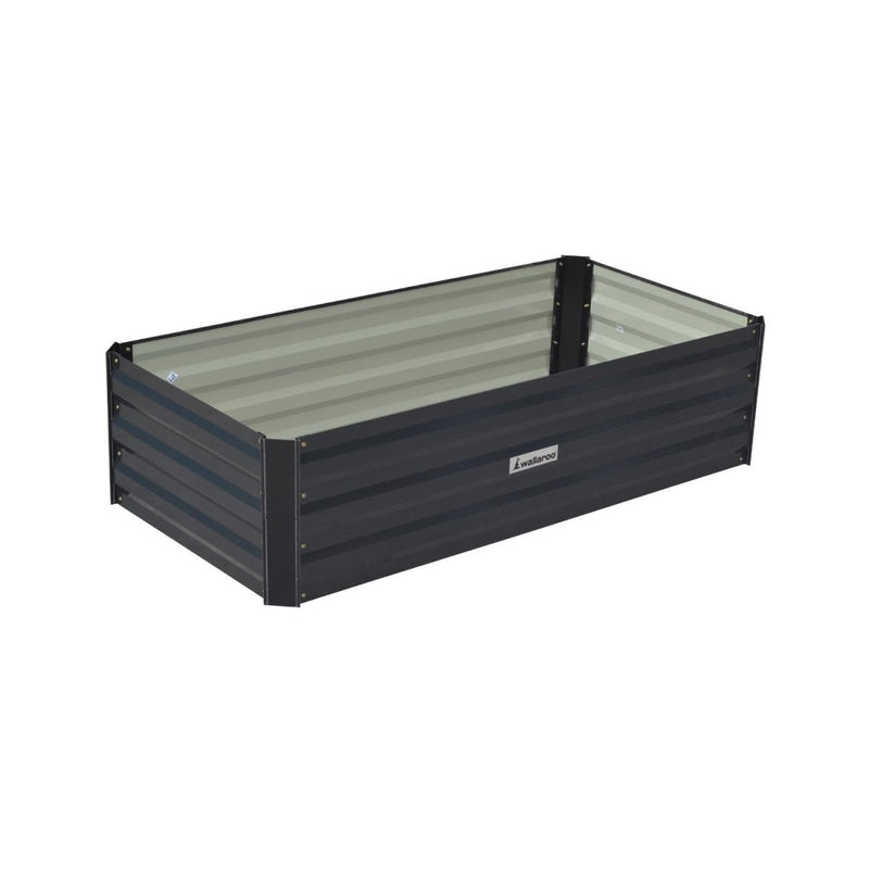 Home & Garden > Garden Beds - Wallaroo Garden Bed 120 x 60 x 30cm Galvanized Steel - Black - Garden Yard
