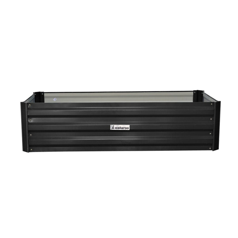 Home & Garden > Garden Beds - Wallaroo Garden Bed 120 x 60 x 30cm Galvanized Steel - Black - Garden Yard