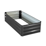 Home & Garden > Garden Beds - Wallaroo Garden Bed 120 x 60 x 30cm Galvanized Steel - Black - Garden Yard