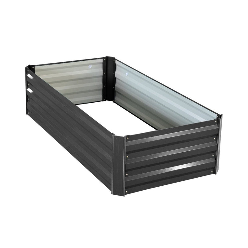 Home & Garden > Garden Beds - Wallaroo Garden Bed 120 x 60 x 30cm Galvanized Steel - Black - Garden Yard