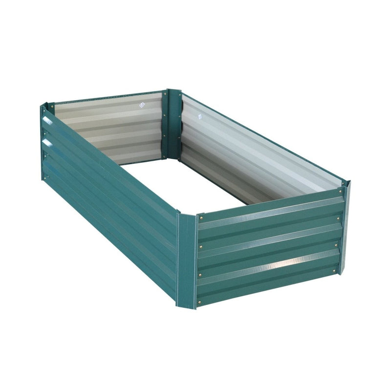 Home & Garden > Garden Beds - Wallaroo Garden Bed 120 x 60 x 30cm Galvanized Steel - Green - Garden Yard