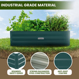 Home & Garden > Garden Beds - Wallaroo Garden Bed 120 x 60 x 30cm Galvanized Steel - Green - Garden Yard