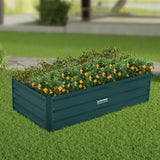 Home & Garden > Garden Beds - Wallaroo Garden Bed 120 x 60 x 30cm Galvanized Steel - Green - Garden Yard