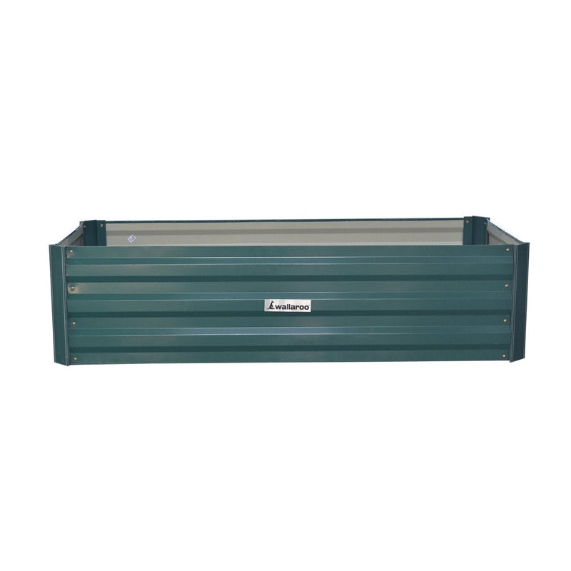 Home & Garden > Garden Beds - Wallaroo Garden Bed 120 x 60 x 30cm Galvanized Steel - Green - Garden Yard