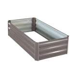 Home & Garden > Garden Beds - Wallaroo Garden Bed 120 x 60 x 30cm Galvanized Steel - Grey - Garden Yard