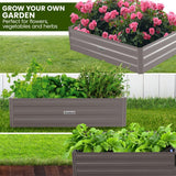 Home & Garden > Garden Beds - Wallaroo Garden Bed 120 x 60 x 30cm Galvanized Steel - Grey - Garden Yard