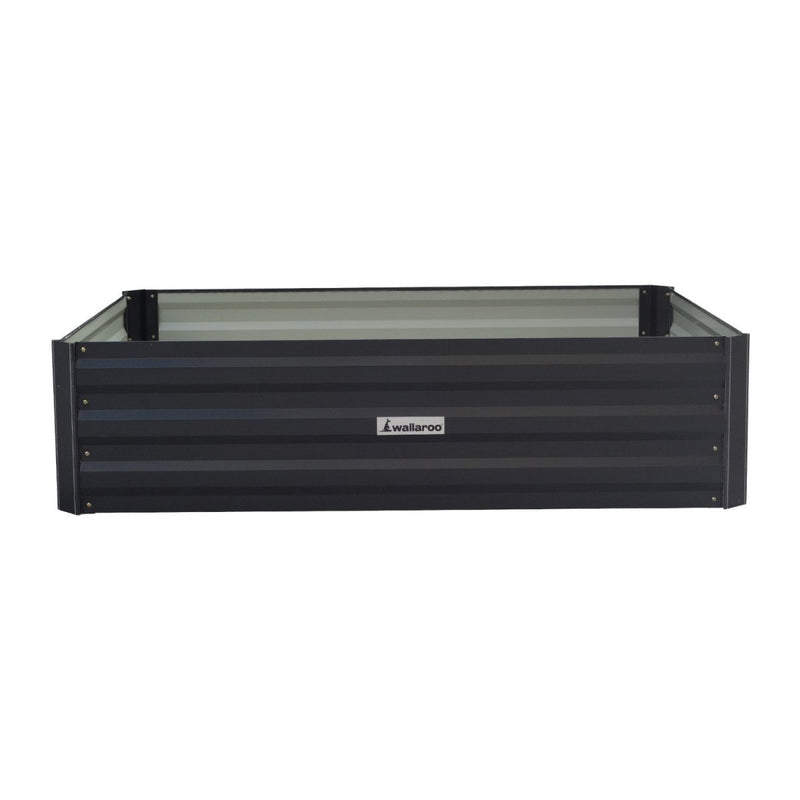 Home & Garden > Garden Beds - Wallaroo Garden Bed 120 x 90 x 30cm Galvanized Steel - Black - Garden Yard
