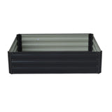 Home & Garden > Garden Beds - Wallaroo Garden Bed 120 x 90 x 30cm Galvanized Steel - Black - Garden Yard