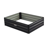 Home & Garden > Garden Beds - Wallaroo Garden Bed 120 x 90 x 30cm Galvanized Steel - Black - Garden Yard