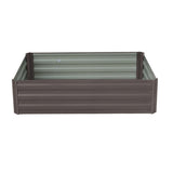 Home & Garden > Garden Beds - Wallaroo Garden Bed 120 x 90 x 30cm Galvanized Steel - Grey - Garden Yard