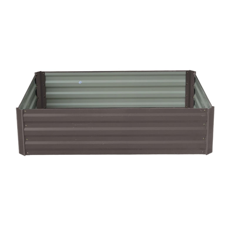 Home & Garden > Garden Beds - Wallaroo Garden Bed 120 x 90 x 30cm Galvanized Steel - Grey - Garden Yard