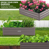 Home & Garden > Garden Beds - Wallaroo Garden Bed 120 x 90 x 30cm Galvanized Steel - Grey - Garden Yard