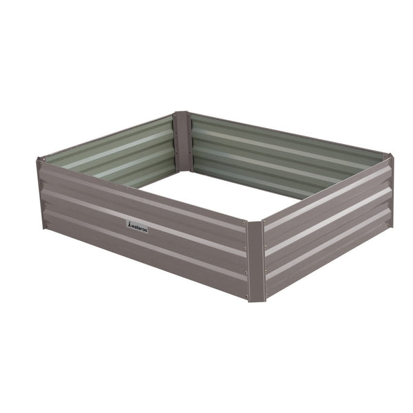 Home & Garden > Garden Beds - Wallaroo Garden Bed 120 x 90 x 30cm Galvanized Steel - Grey - Garden Yard