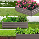Home & Garden > Garden Beds - Wallaroo Garden Bed 150 x 90 x 30cm Galvanized Steel - Grey - Garden Yard