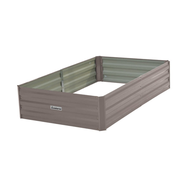 Home & Garden > Garden Beds - Wallaroo Garden Bed 150 x 90 x 30cm Galvanized Steel - Grey - Garden Yard