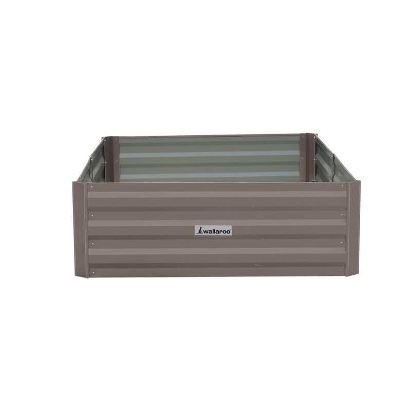 Home & Garden > Garden Beds - Wallaroo Garden Bed 150 x 90 x 30cm Galvanized Steel - Grey - Garden Yard