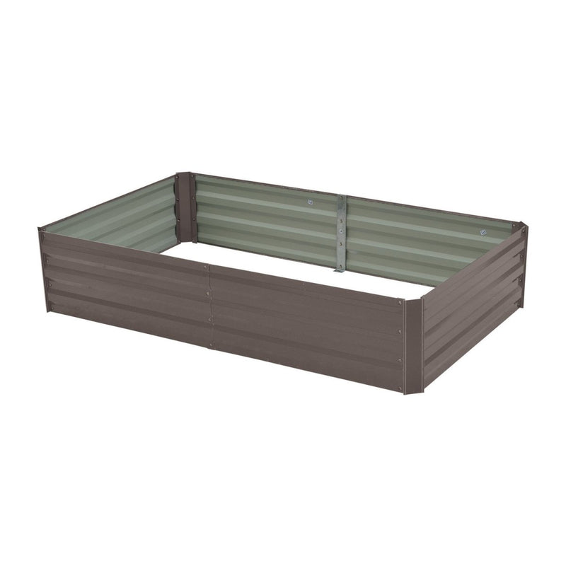 Home & Garden > Garden Beds - Wallaroo Garden Bed 150 x 90 x 30cm Galvanized Steel - Grey - Garden Yard
