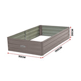 Home & Garden > Garden Beds - Wallaroo Garden Bed 150 x 90 x 30cm Galvanized Steel - Grey - Garden Yard