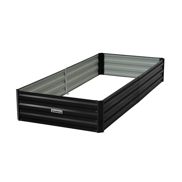Home & Garden > Garden Beds - Wallaroo Garden Bed 210 x 90 x 30cm Galvanized Steel - Black - Garden Yard