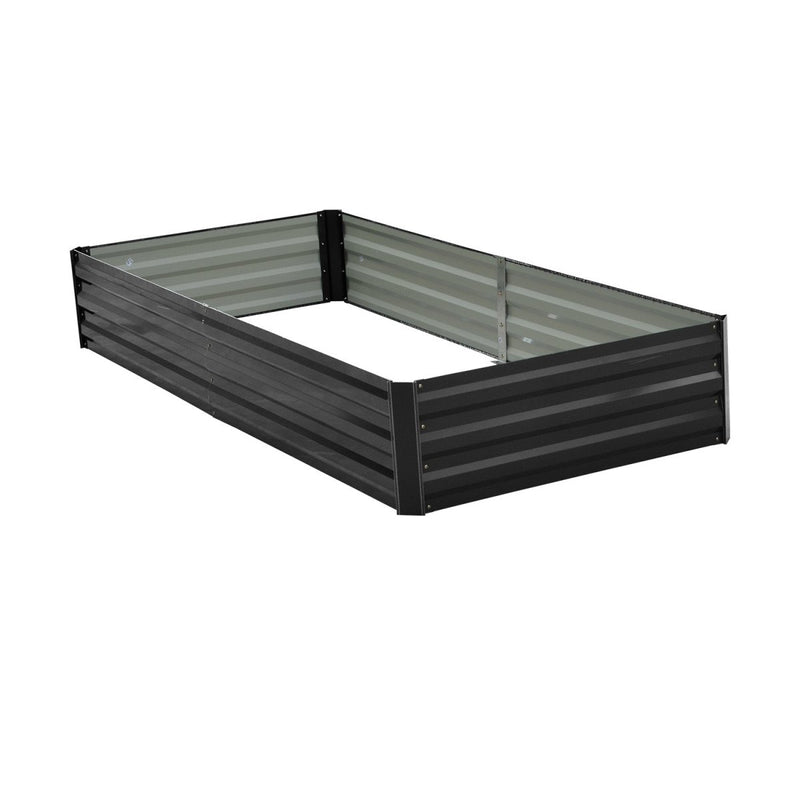Home & Garden > Garden Beds - Wallaroo Garden Bed 210 x 90 x 30cm Galvanized Steel - Black - Garden Yard