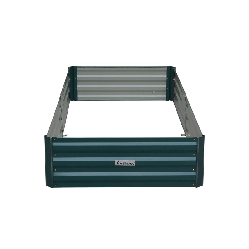 Home & Garden > Garden Beds - Wallaroo Garden Bed 210 x 90 x 30cm Galvanized Steel - Green - Garden Yard