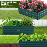 Home & Garden > Garden Beds - Wallaroo Garden Bed 210 x 90 x 30cm Galvanized Steel - Green - Garden Yard