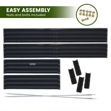 Home & Garden > Garden Beds - Wallaroo Garden Bed 240 x 120 x 30cm Galvanized Steel - Black - Garden Yard