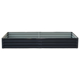 Home & Garden > Garden Beds - Wallaroo Garden Bed 240 x 120 x 30cm Galvanized Steel - Black - Garden Yard