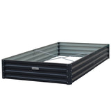 Home & Garden > Garden Beds - Wallaroo Garden Bed 240 x 120 x 30cm Galvanized Steel - Black - Garden Yard