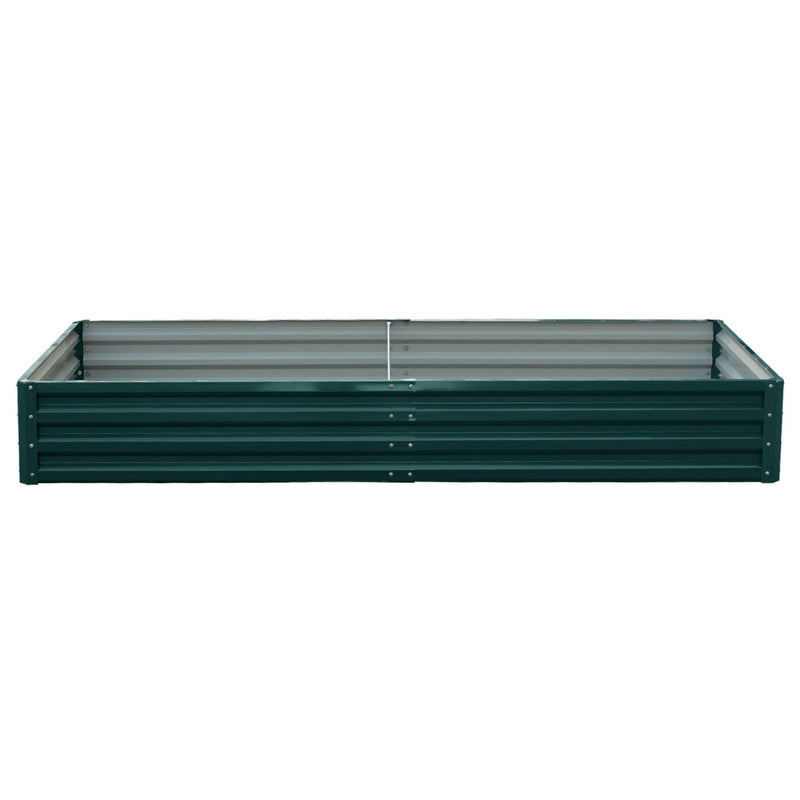 Home & Garden > Garden Beds - Wallaroo Garden Bed 240 x 120 x 30cm Galvanized Steel - Green - Garden Yard