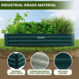 Home & Garden > Garden Beds - Wallaroo Garden Bed 240 x 120 x 30cm Galvanized Steel - Green - Garden Yard
