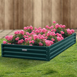 Home & Garden > Garden Beds - Wallaroo Garden Bed 240 x 120 x 30cm Galvanized Steel - Green - Garden Yard