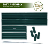 Home & Garden > Garden Beds - Wallaroo Garden Bed 240 x 120 x 30cm Galvanized Steel - Green - Garden Yard