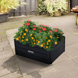 Home & Garden > Garden Beds - Wallaroo Garden Bed 80 x 60 x 30cm Galvanized Steel - Black - Garden Yard