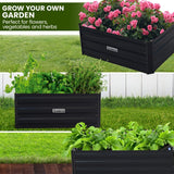 Home & Garden > Garden Beds - Wallaroo Garden Bed 80 x 60 x 30cm Galvanized Steel - Black - Garden Yard