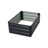 Home & Garden > Garden Beds - Wallaroo Garden Bed 80 x 60 x 30cm Galvanized Steel - Black - Garden Yard
