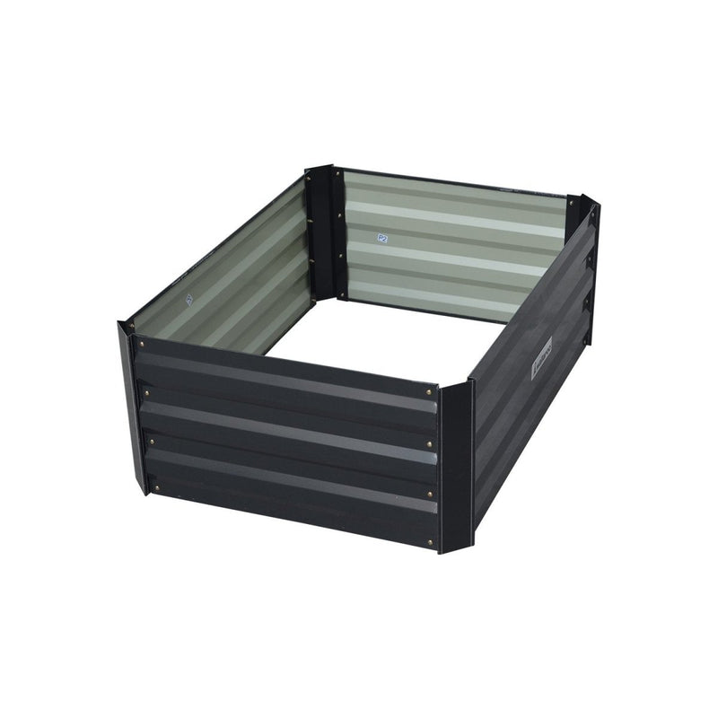 Home & Garden > Garden Beds - Wallaroo Garden Bed 80 x 60 x 30cm Galvanized Steel - Black - Garden Yard